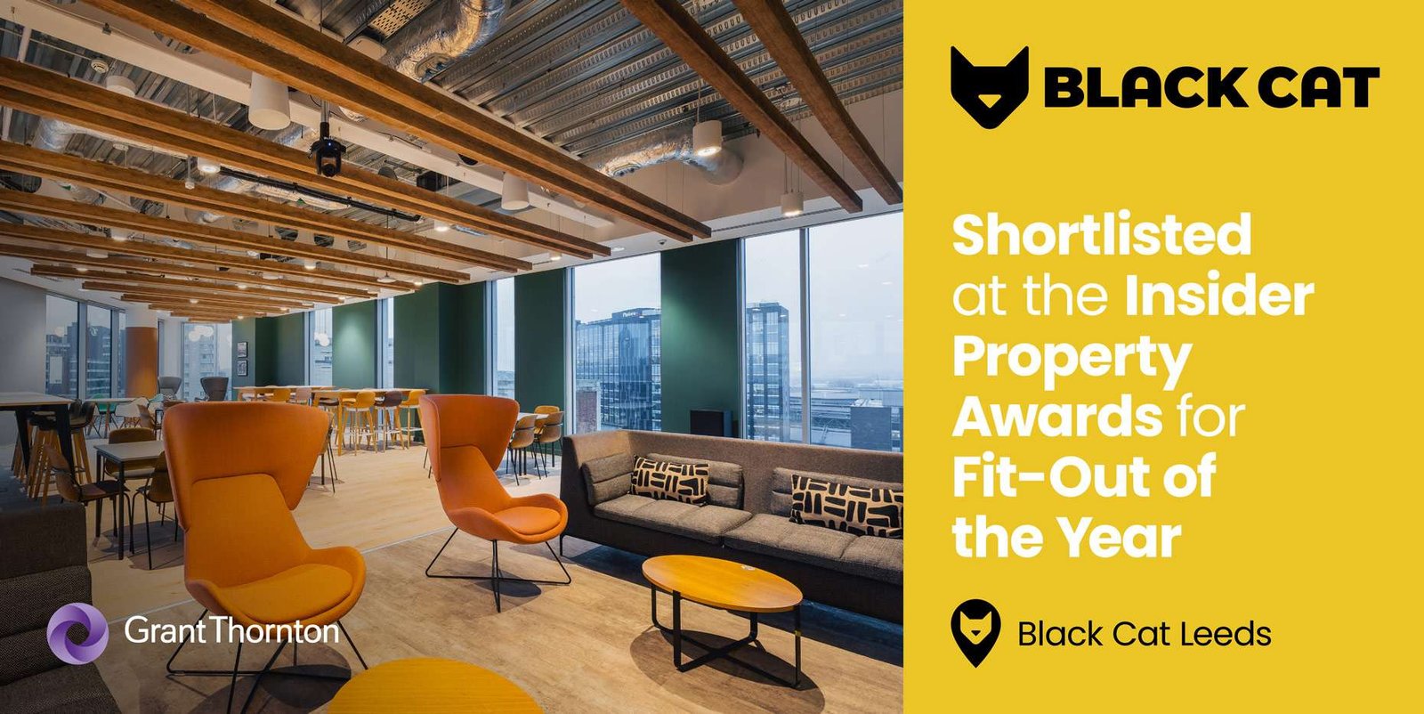 Grant Thornton Leeds office Shortlisted at the Insider Property Awards for Fit-Out of the Year